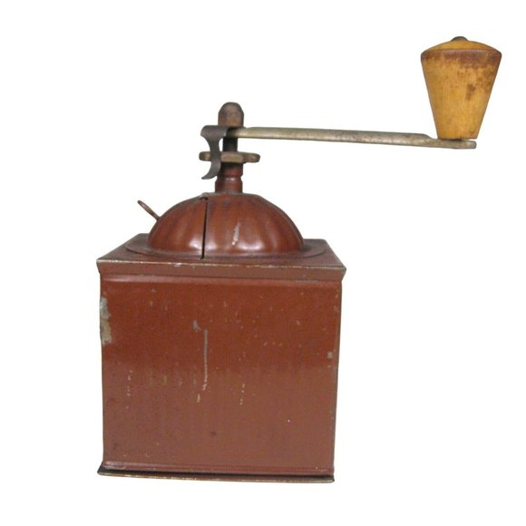 PB Vintage Coffee Grinder Metal Made in Italy Manual Hand Crank Brown - Picture 3 of 12